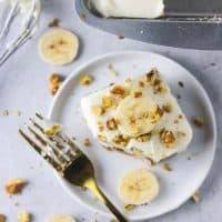 greek yogurt banana slice cake