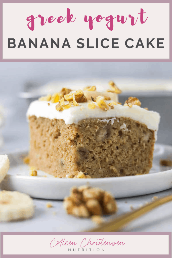 greek yogurt banana slice cake