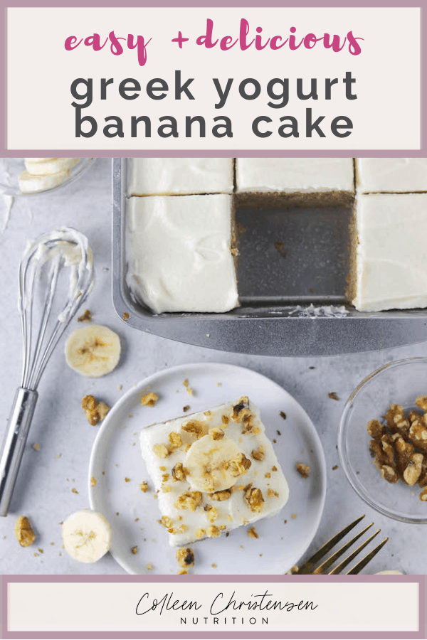 greek yogurt banana slice cake