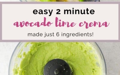 easy 2 minute avocado lime crema