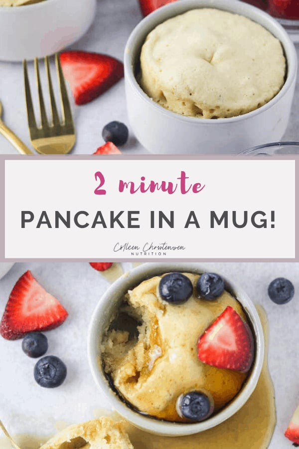 2 Minute Pancake In A Mug Colleen Christensen Nutrition