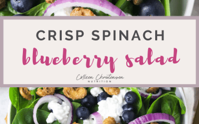 spinach blueberry salad with candied cashews