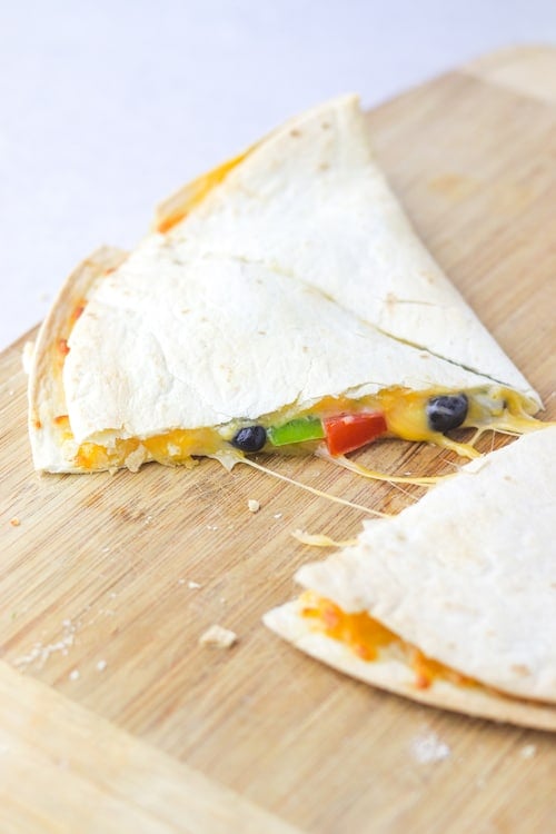 crispy air fryer quesadilla