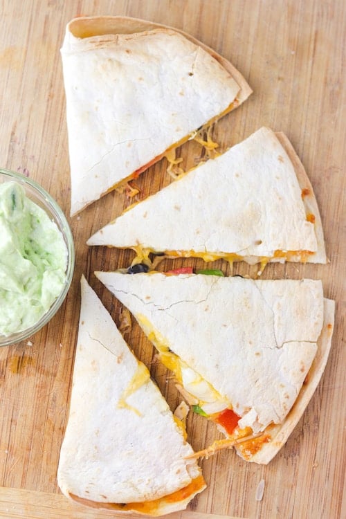 crispy air fryer quesadilla