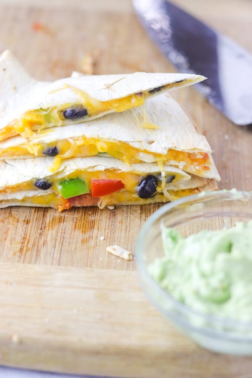 crispy air fryer quesadilla