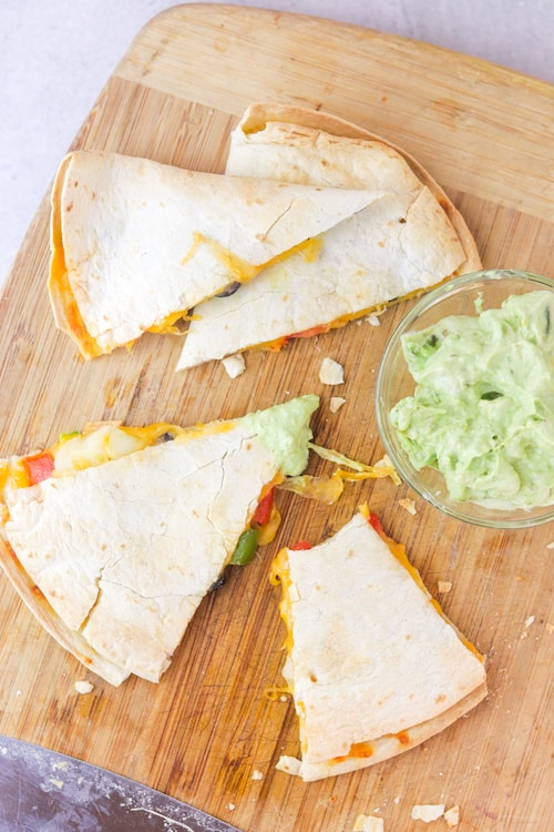 crispy air fryer quesadilla