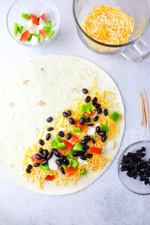 crispy air fryer quesadilla 