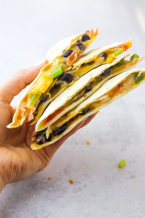 crispy air fryer quesadilla