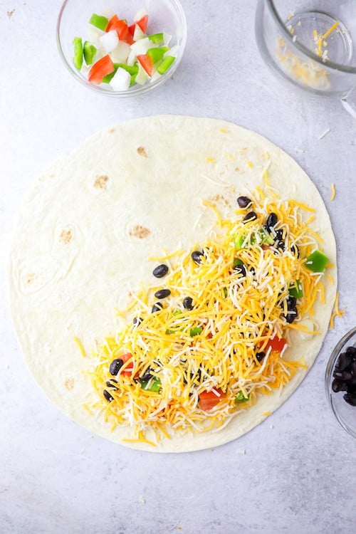 crispy air fryer quesadilla 