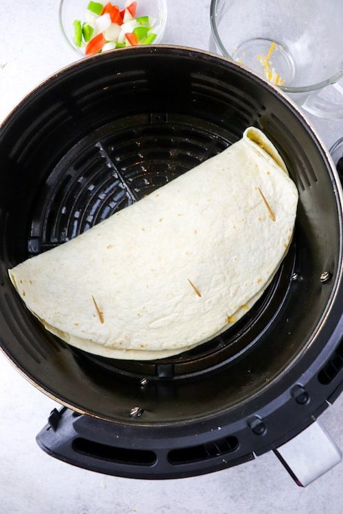 crispy air fryer quesadilla 