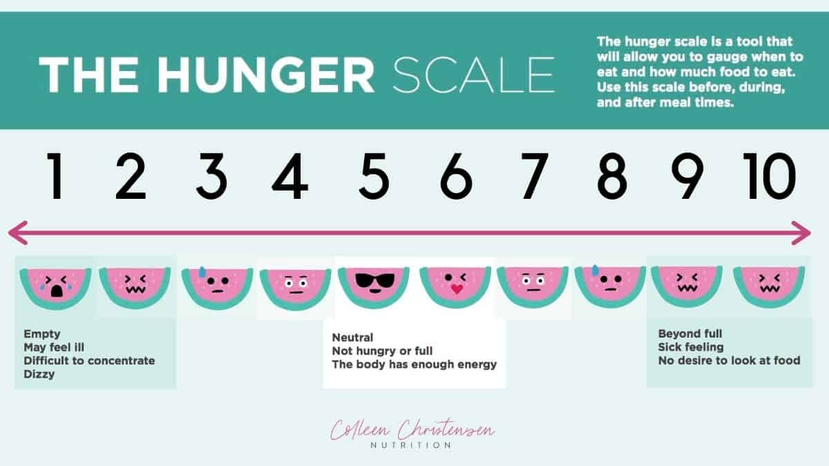 Intuitive Eating Hunger Fullness Scale Overview.