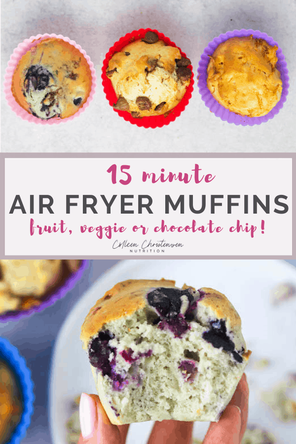 Easy Air Fryer Muffins [3 Flavors!] Colleen Christensen Nutrition