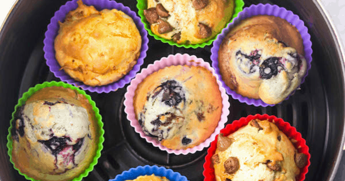 Easy Air Fryer Muffins [3 Flavors!]