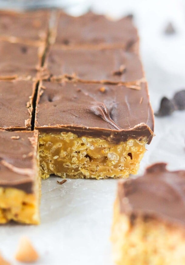 Special K Bars (Chocolate & Peanut Butter Scotcheroos) Colleen Christensen Nutrition