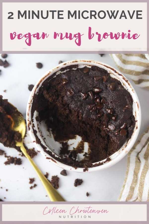 2 Minute Vegan Mug Brownie - Colleen Christensen Nutrition