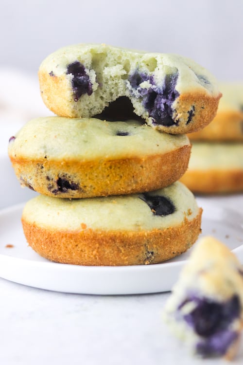Best Ever Blueberry Cake Donuts - Colleen Christensen Nutrition