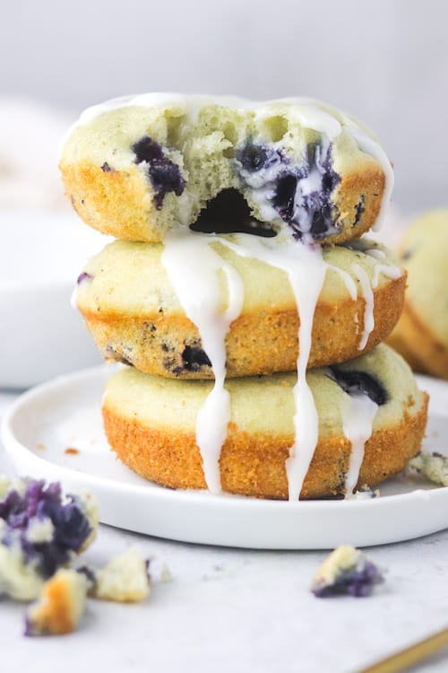 Best Ever Blueberry Cake Donuts - Colleen Christensen Nutrition