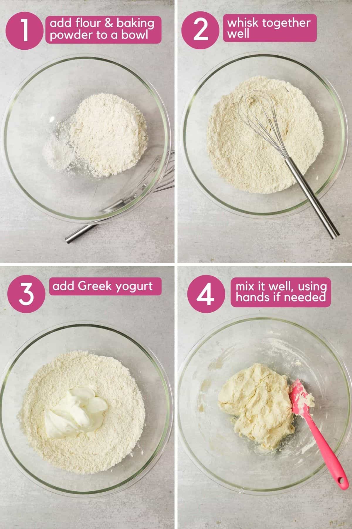 how to make 3 ingredient bagel dough