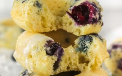 blueberry cake donuts with glaze