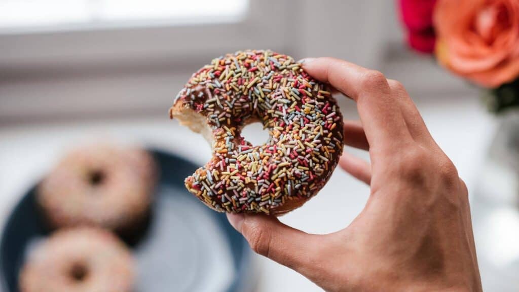 budget meal planning and buying donuts