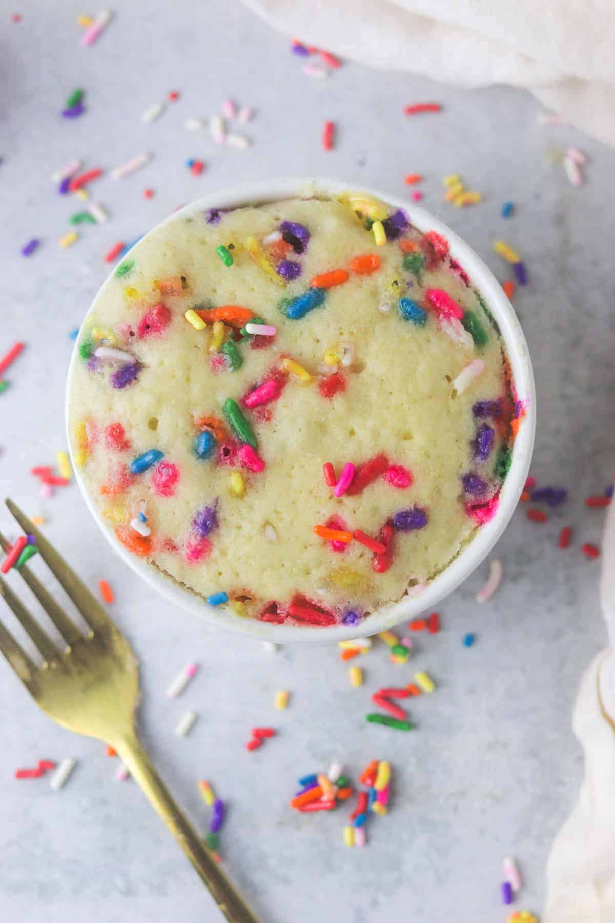 Funfetti Vegan Mug Cake - Colleen Christensen Nutrition