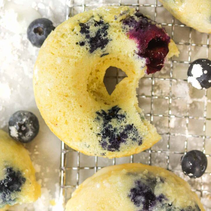 how to make blueberry cake donuts.