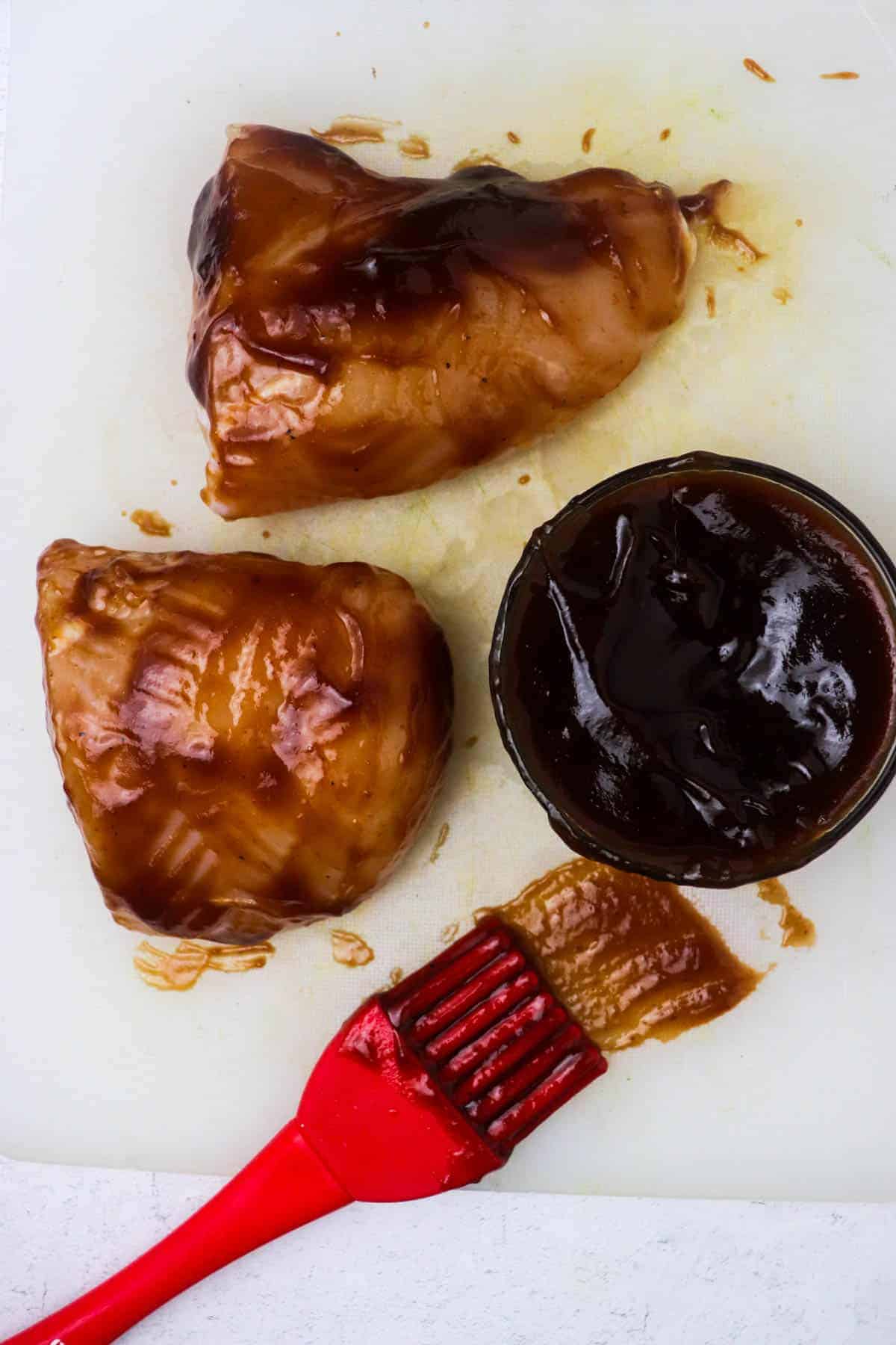 BBQ Sauce on air fryer bbq chicken