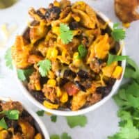 A bowl of Instant Pot taco pasta.