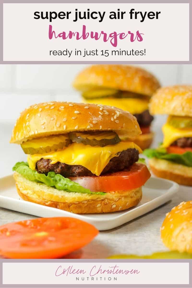 Juicy Air Fryer Burger Patties - Colleen Christensen Nutrition