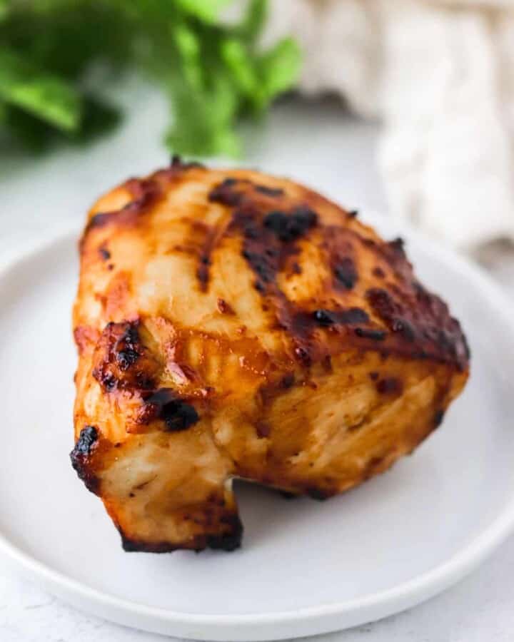 air fryer bbq chicken on plate