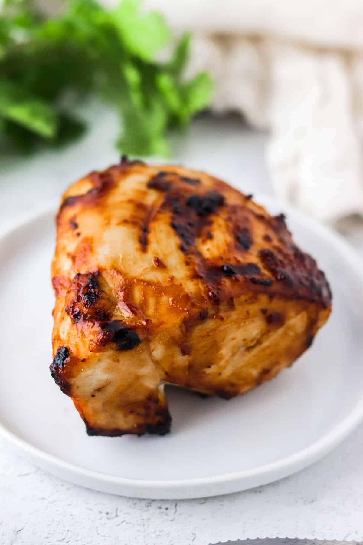 air fryer bbq chicken on plate