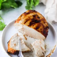 eating air fryer bbq chicken