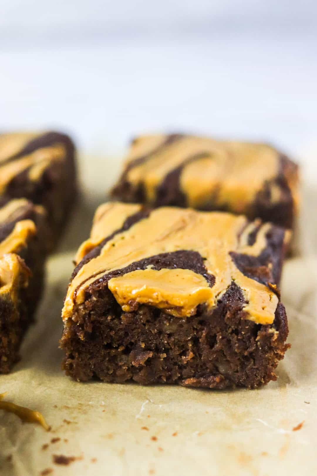 Swirled Peanut Butter Banana Brownies Colleen Christensen Nutrition