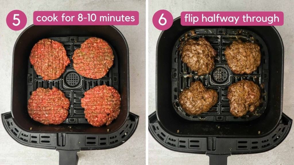 Juicy Air Fryer Burger Patties Colleen Christensen Nutrition