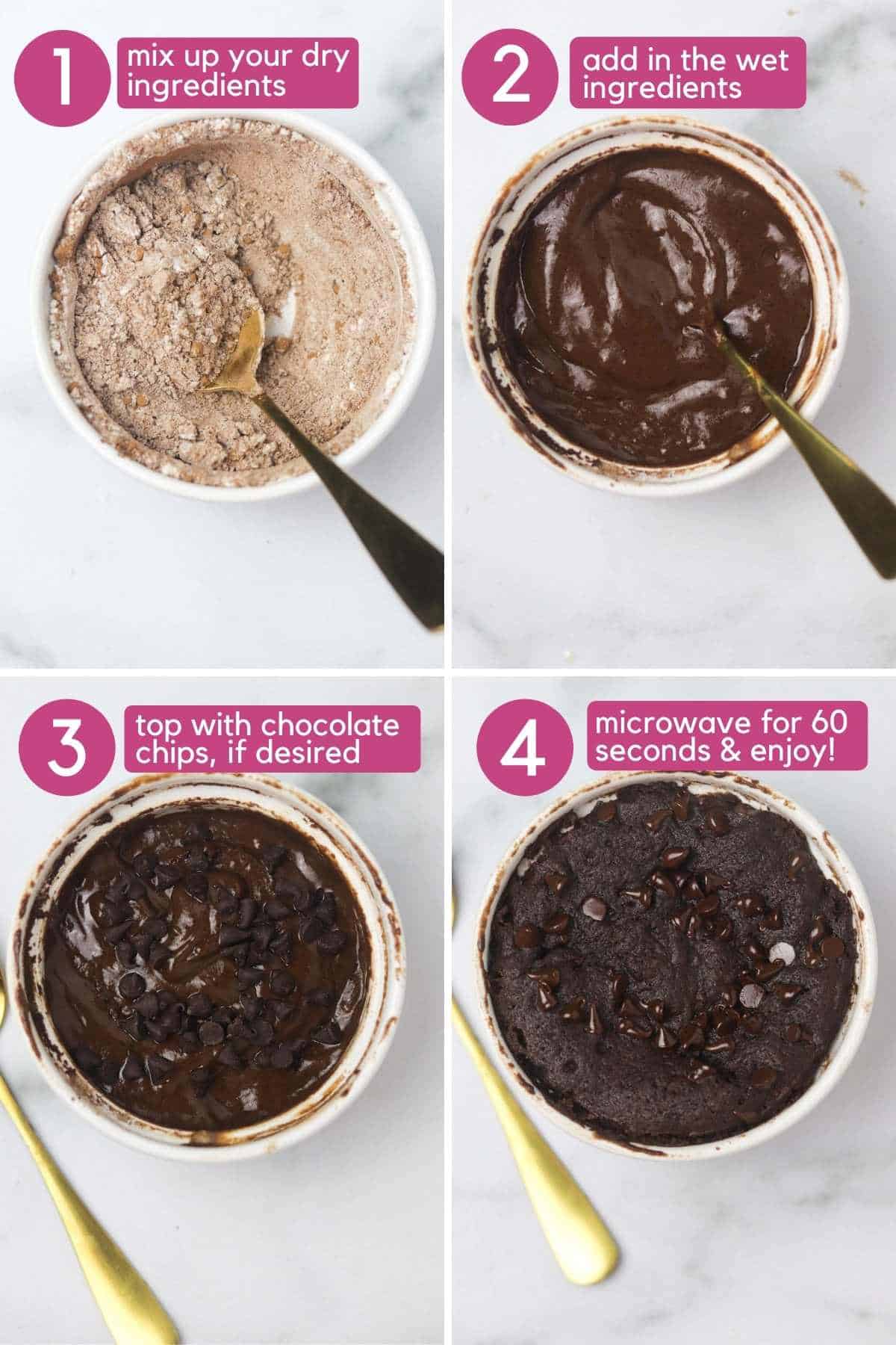 how to make a vegan mug brownie.