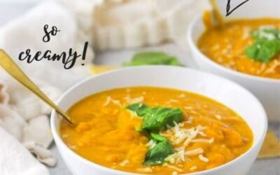 easy sweet potato and pumpkin soup with apple