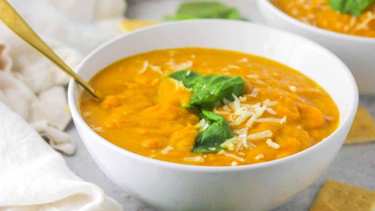 sweet potato and pumpkin soup