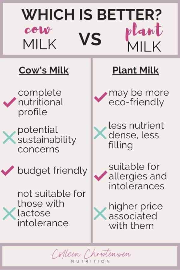 Your Complete Guide To Dairy VS Plant Based Milk - Colleen Christensen ...