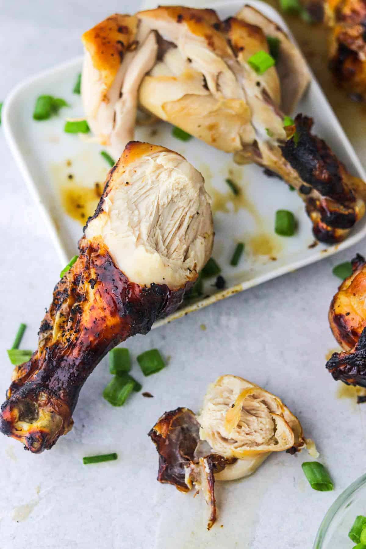 bitten honey soy air fryer drumsticks.