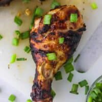 up close honey soy air fryer drumsticks