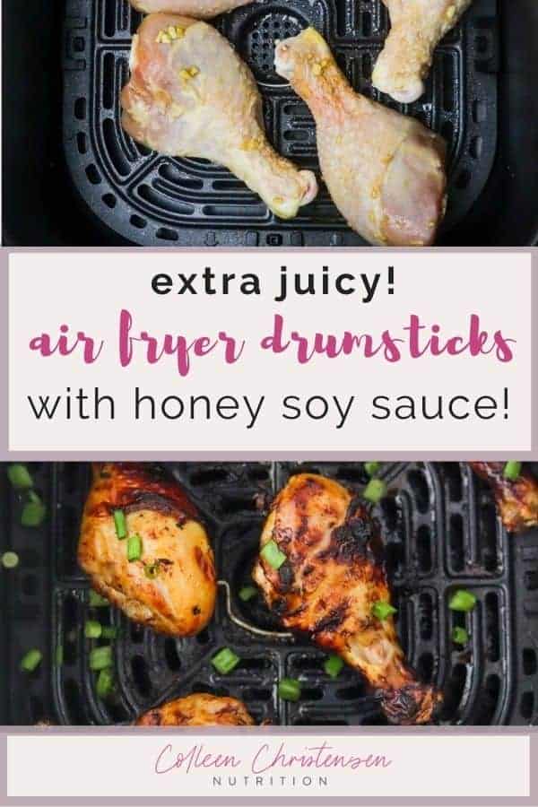 Honey Soy Air Fryer Drumsticks (Oven Directions Included!) Colleen Christensen Nutrition
