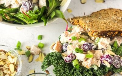high protein turkey salad with grapes