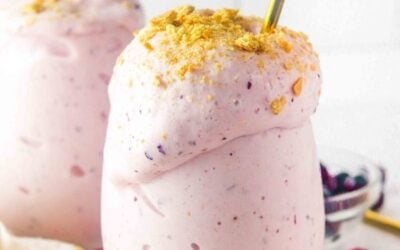 thick and creamy cranberry pie smoothie