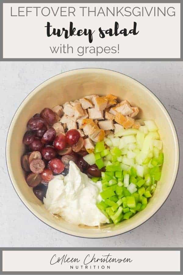 5 Ingredient Turkey Salad With Grapes Colleen Christensen Nutrition