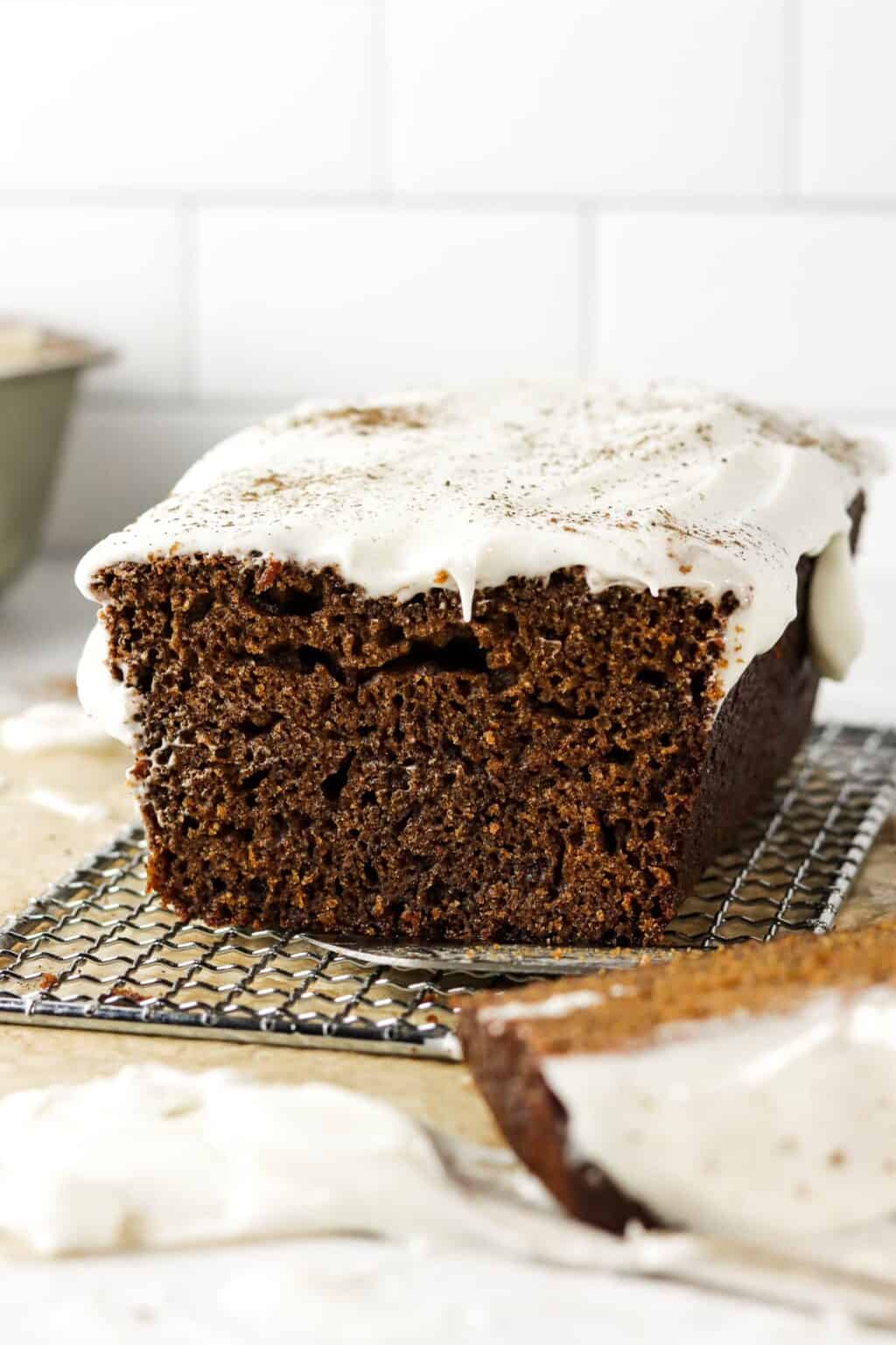 Cream Cheese Frosted Ginger Loaf Cake Colleen Christensen Nutrition