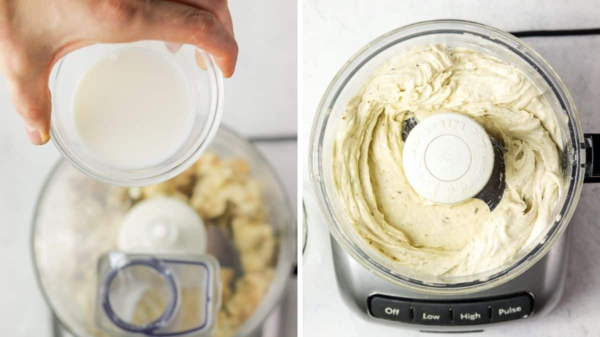 adding milk to lavender nice cream