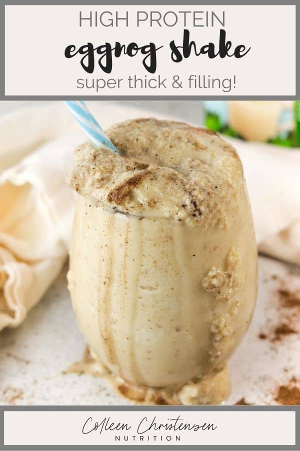 High Protein Eggnog Smoothie Colleen Christensen Nutrition