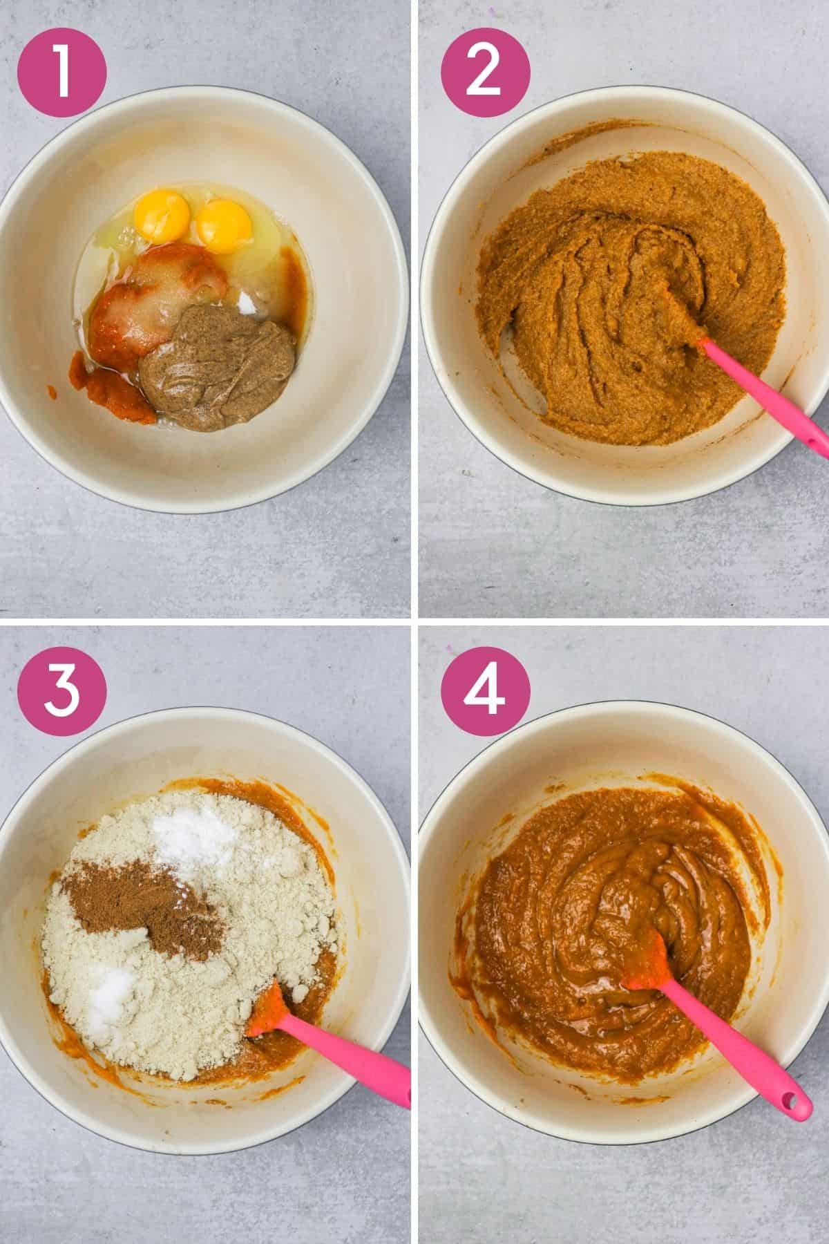 How to make gluten free pumpkin muffin batter.