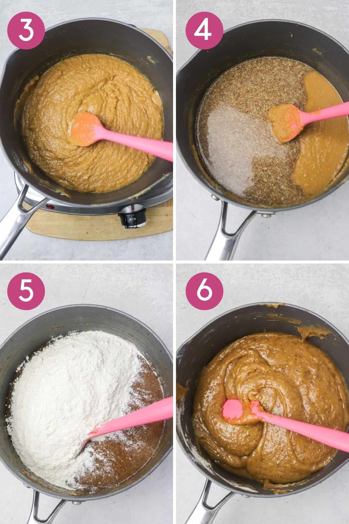 How to make batter for peanut butter vegan blondies.