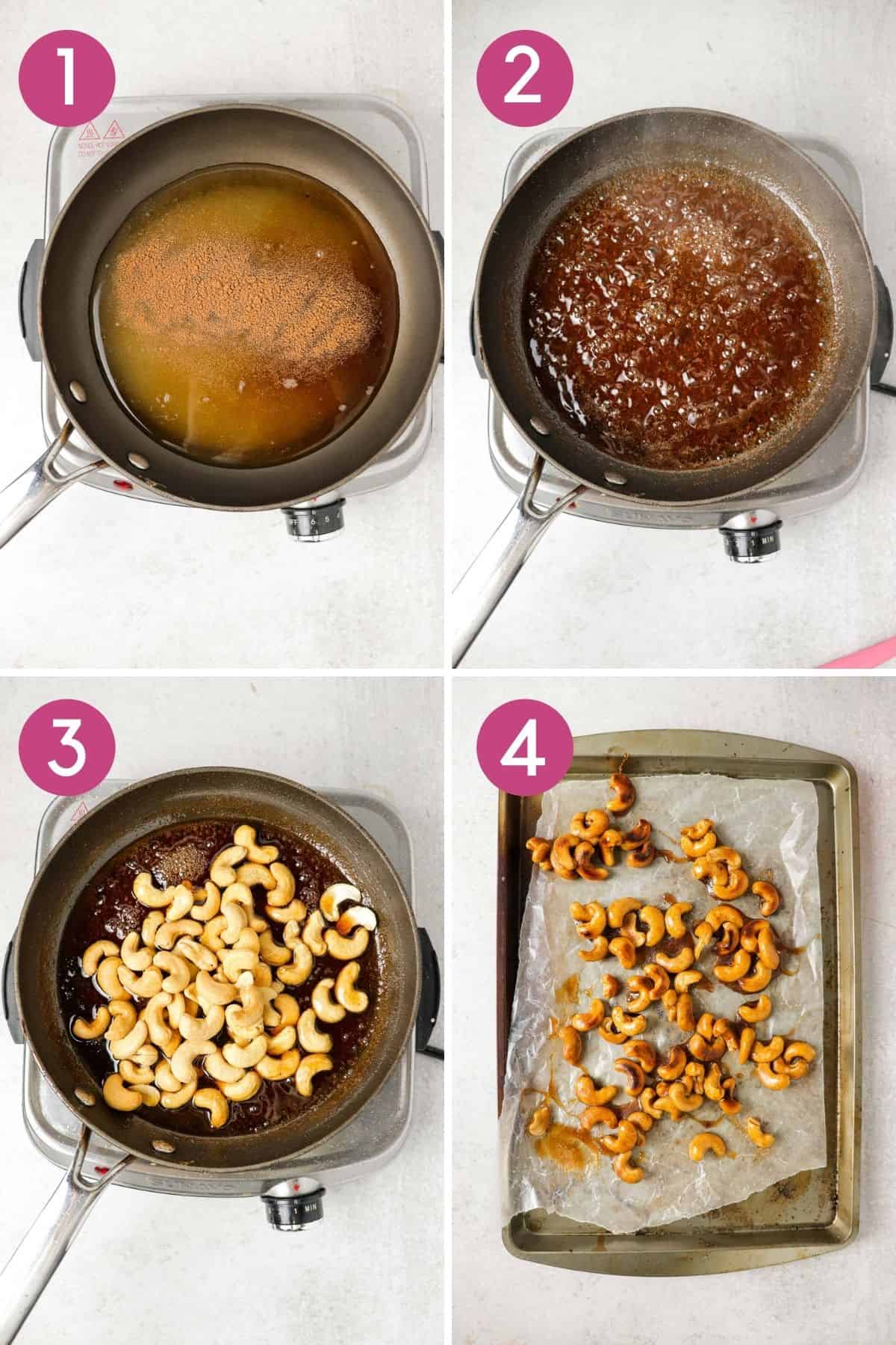 how to make candied cashews.